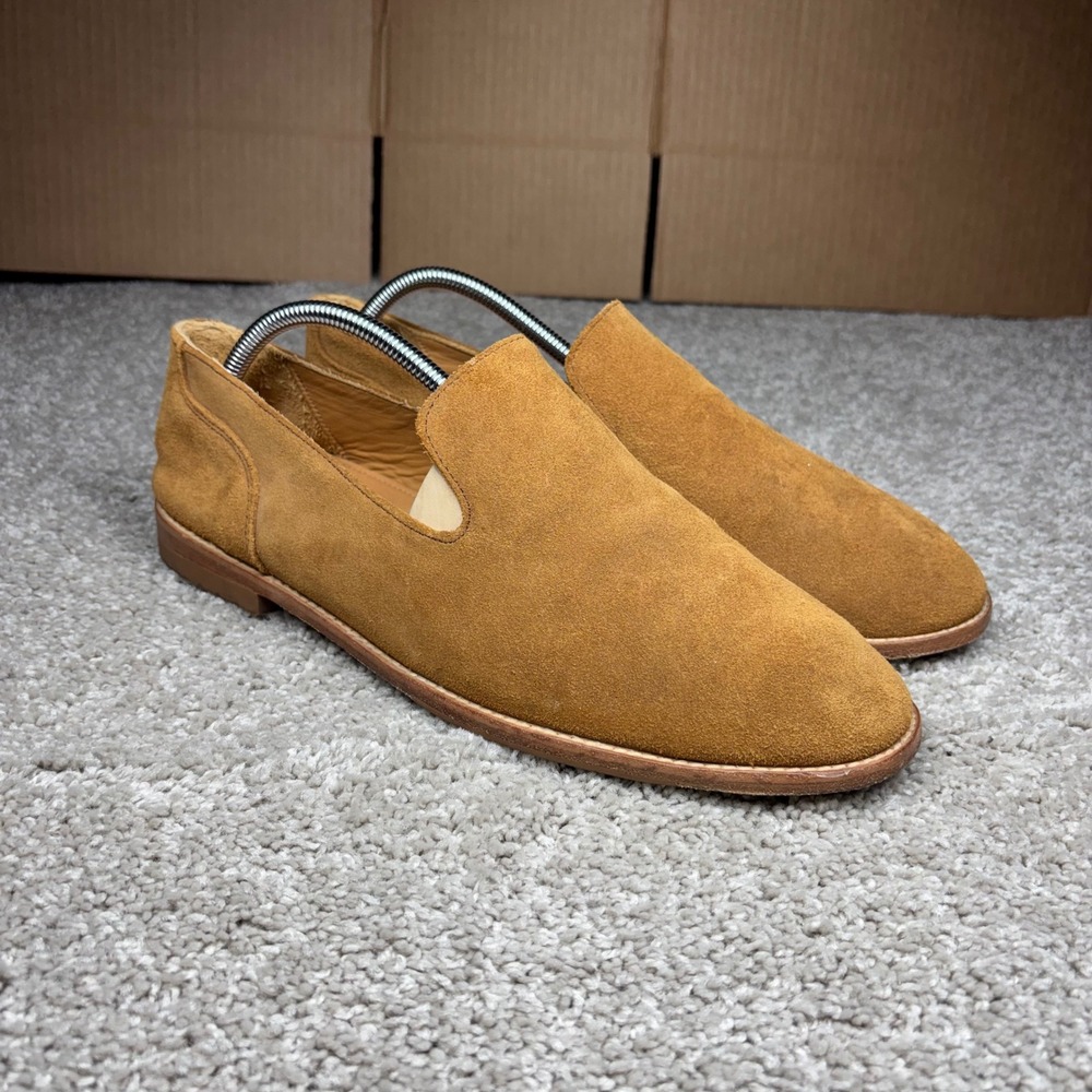 Tecovas The Monterrey Suede Loafer Honey Bovine Leather Mens 10.5 EE Wide